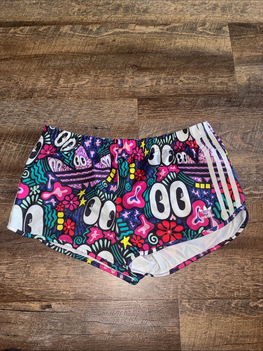 adidas women’s Graphic Athletic Shorts - Black, Pink, Purple, Blue